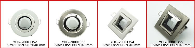 MR16/GU10/GU5.3 Halogen Spot Bulb LED Fixtures Recessed Ceiling LED downlight Fittings